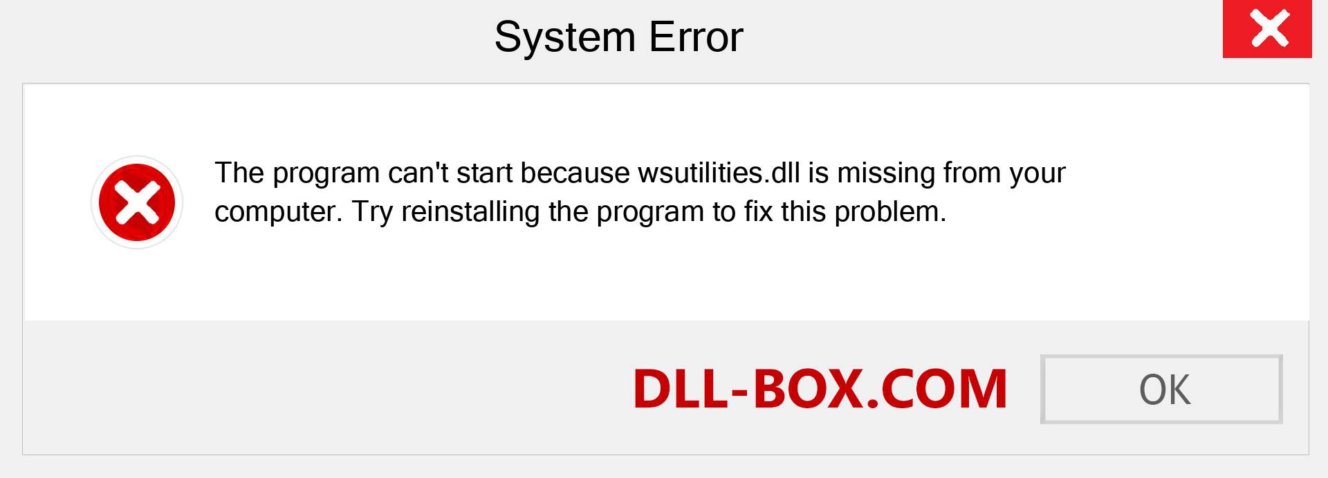  wsutilities.dll file is missing?. Download for Windows 7, 8, 10 - Fix  wsutilities dll Missing Error on Windows, photos, images